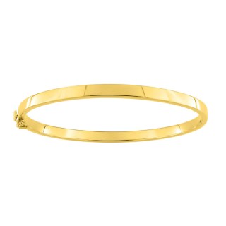 Pulseira em ouro amarelo 9K rígida e lapidada