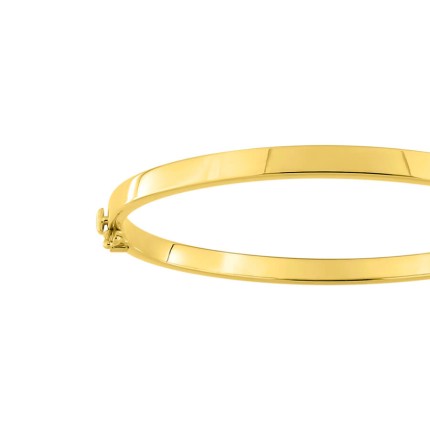 Pulseira em ouro amarelo 9K rígida e lapidada