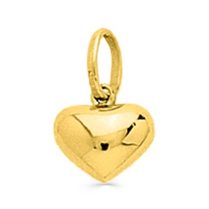 Colgante de oro amarillo de 18K con corazón