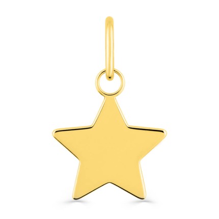 Pendente em ouro amarelo 9 kt en forma de estrela