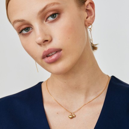 Colgante de oro amarillo de 18K con corazón