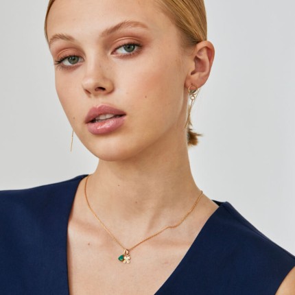 Pendente em forma de trevo em ouro amarelo de 18K
