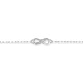 Pulsera infinito de plata, rodio y circonitas