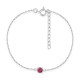 Pulsera de plata con circonita roja