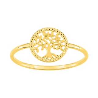 Anel da árvore da vida em ouro amarelo 9K