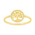 Anillo de oro amarillo árbol de la vida 9k