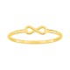 Anillo infinito de oro amarillo 18k