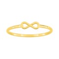 Anillo infinito de oro amarillo 18k