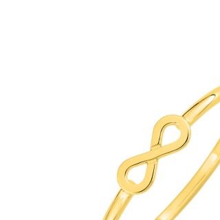 Anel infinito em ouro amarelo 18K