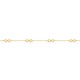 Pulsera de oro amarillo 9k con cinco motivos infinitos
