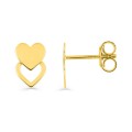 Pendientes de oro 18k en forma de corazón