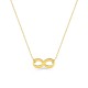 Collar de oro amarillo 9K con colgante infinito