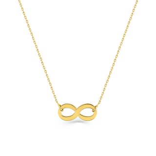 Colar em ouro amarelo 9K com pendente infinito
