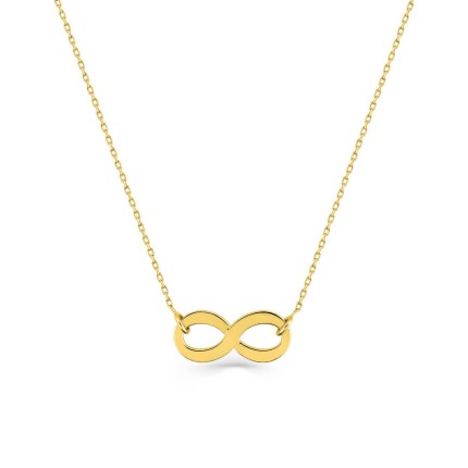 Colar em ouro amarelo 9K com pendente infinito