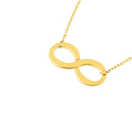 Colar em ouro amarelo 9K com pendente infinito
