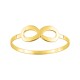 Anel em ouro amarelo 9 kt com infinito