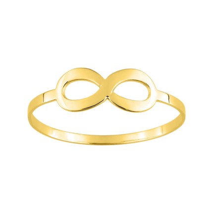 Anel em ouro amarelo 9 kt com infinito