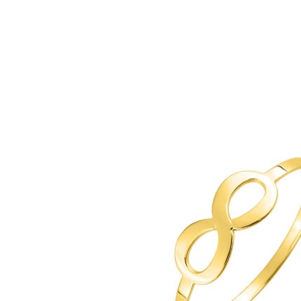 Anillo de oro amarillo 9 KT con infinito
