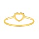 Anel em ouro amarelo 9 kt com coração perforado