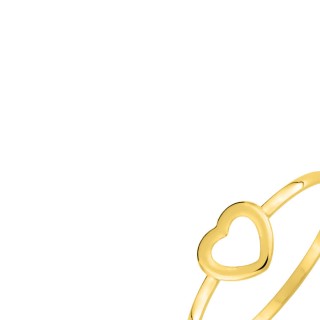 Anillo de oro amarillo 9 KT con corazón perforado