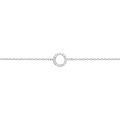 Pulsera de plata circulo circonita 16 + 3 cm
