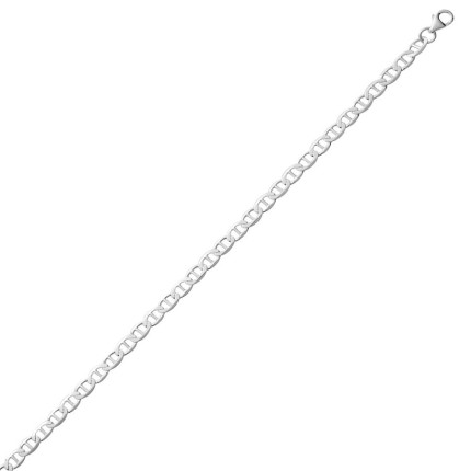 Cadena de plata para hombre bilbao barras 4MM