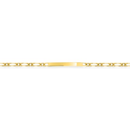 Pulsera identidad de oro amarillo 9K con placa central