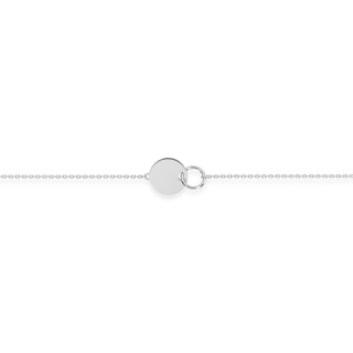 Pulseira em prata de 18 cm com círculos entrelaçados