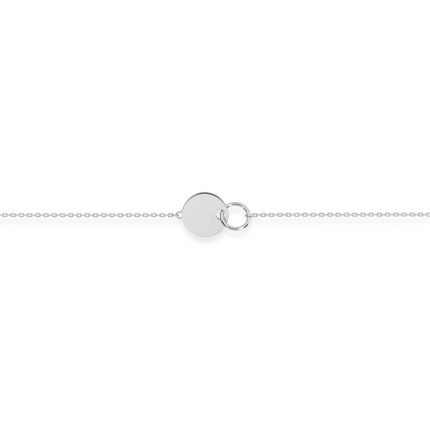 Pulseira em prata de 18 cm com círculos entrelaçados