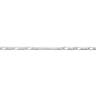 Pulseira de identidade em prata programada 3x1