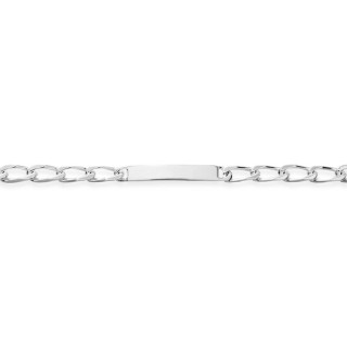Pulseira em prata "lembra-te de mim" com elos de 5 mm