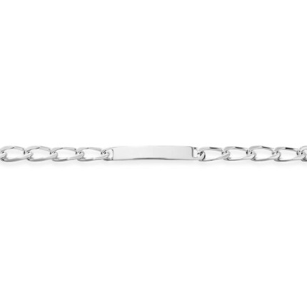 Pulsera No Me Olvides de plata con eslabones de 5 mm
