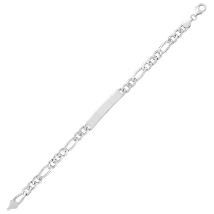 Pulsera de plata hombre programada 3X1 7MM 21 CM