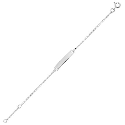 Pulsera No me Olvides plata con placa central