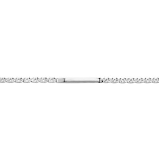Pulseira de identidade Mate e Brilho 4mm 18 cm