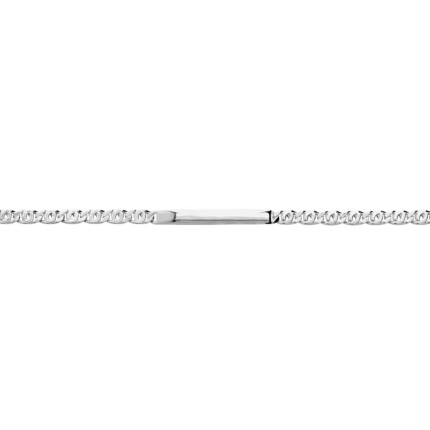 Pulseira de identidade Mate e Brilho 4mm 18 cm