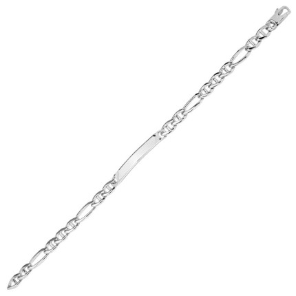 Pulseira em prata identidade 3x1 5mm 19 cm