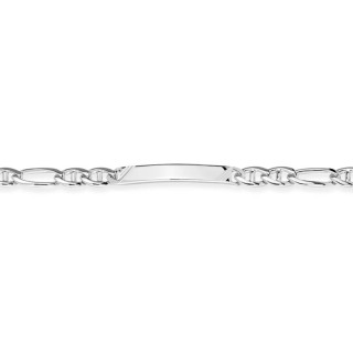 Pulsera de plata identidad programada 3X1 5MM 19CM