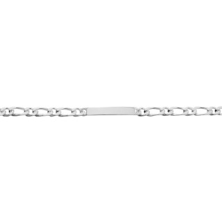 Pulsera de plata identidad cadena 1x1 5MM 19CM