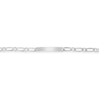 Pulsera de plata para hombre programada 1X1 7MM 21CM