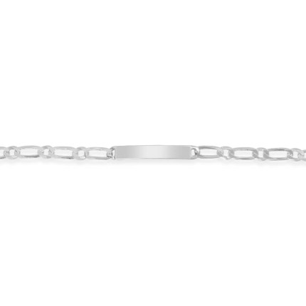 Pulsera de plata para hombre programada 1X1 7MM 21CM