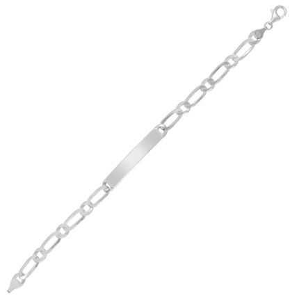 Pulsera de plata para hombre programada 1X1 7MM 21CM