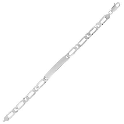 Pulsera de plata hombre programada 1X1 8MM 22CM