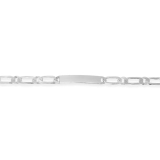 Pulsera de plata hombre programada 1X1 8MM 22CM