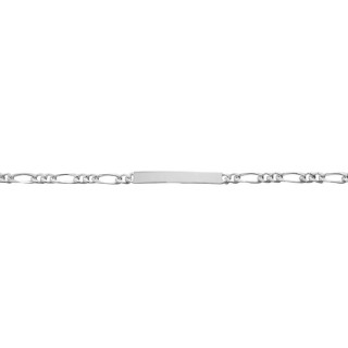 Pulsera de plata programada 2x1 personalizable para hombre 3mm 18cm