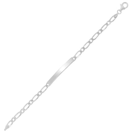 Pulseira em prata programada 1x1 5mm 19cm