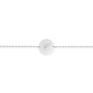 Pulseira circulo para gravar em prata Oro Vivo