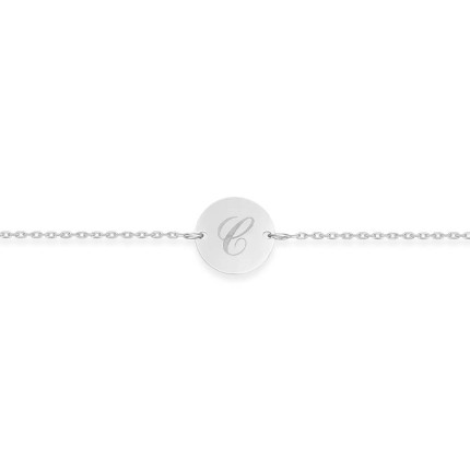 Pulseira circulo para gravar em prata Oro Vivo