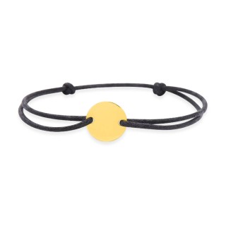Pulsera de oro amarillo 9k con chapa macramé Oro Vivo