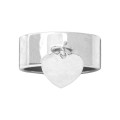 Anillo de plata con colgante corazón